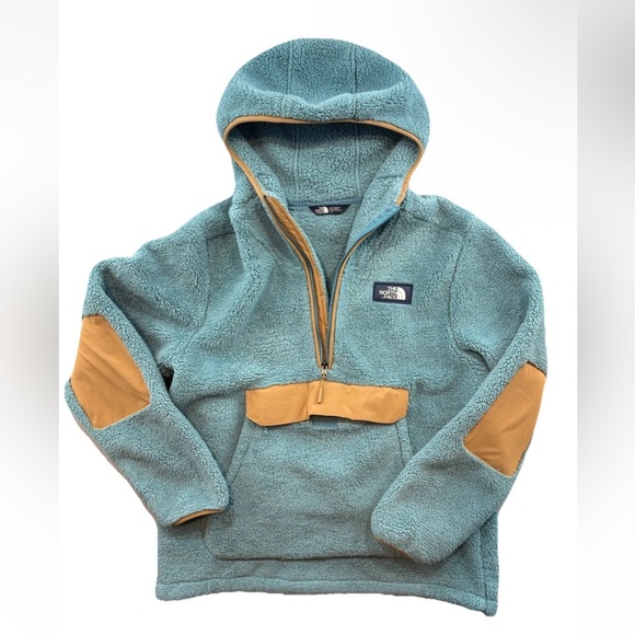 Sold The North Face Men's Campshire Pullover Hoodie in a green/teal Men Large - Picture 2 of 15